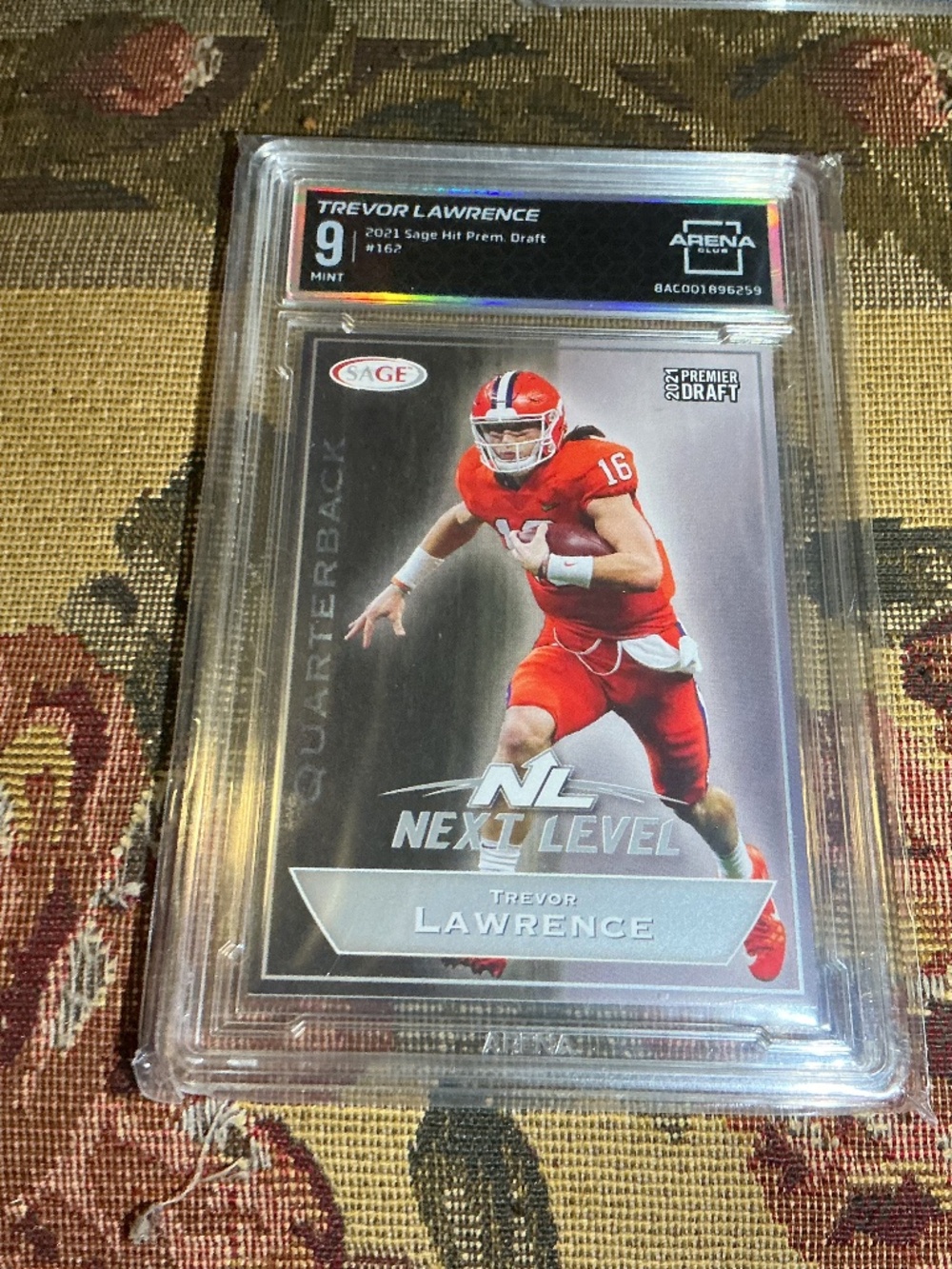 2021 SAGE Trevor Lawrence Clemson Tigers Next Level Rookie Card #162 NFL Arena 9